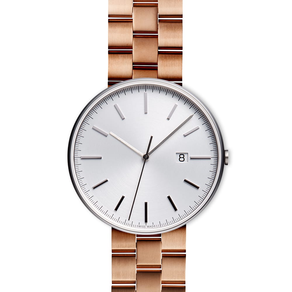 M40 PreciDrive date watch in brushed steel