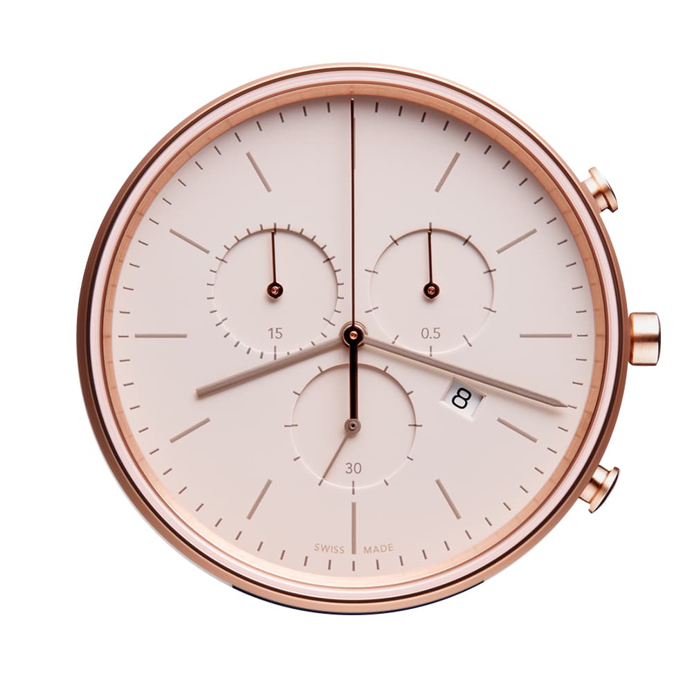 M40 chronograph watch in PVD rose gold