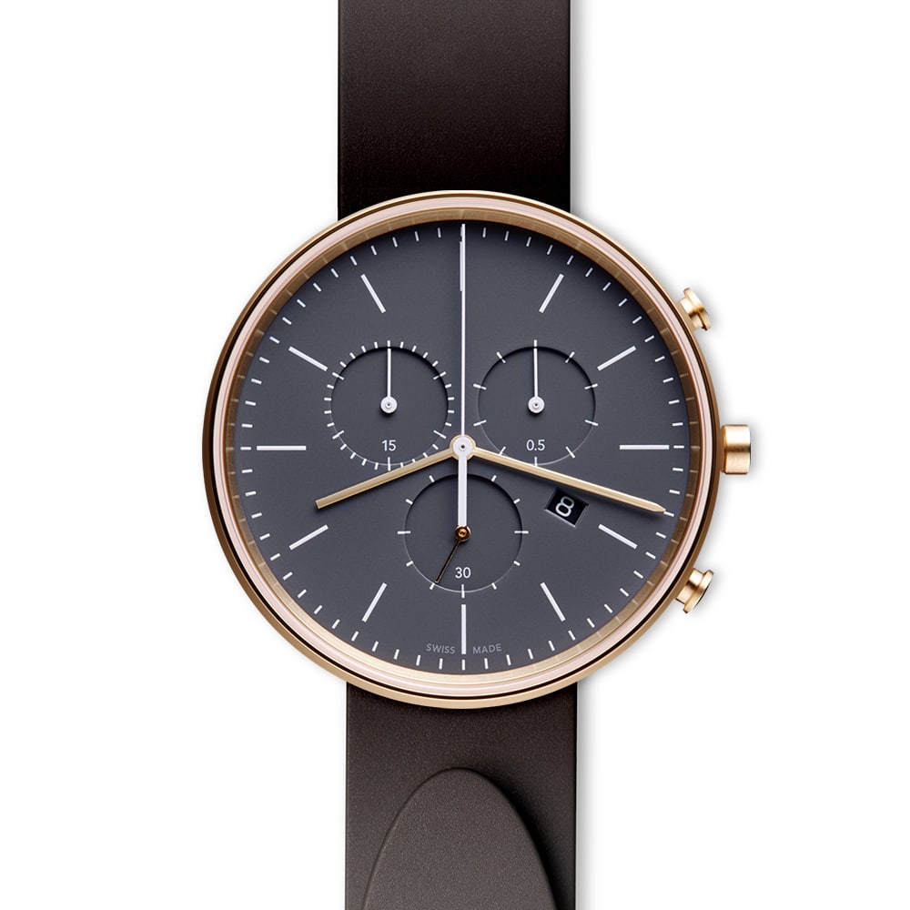 M40 chronograph watch in PVD satin gold