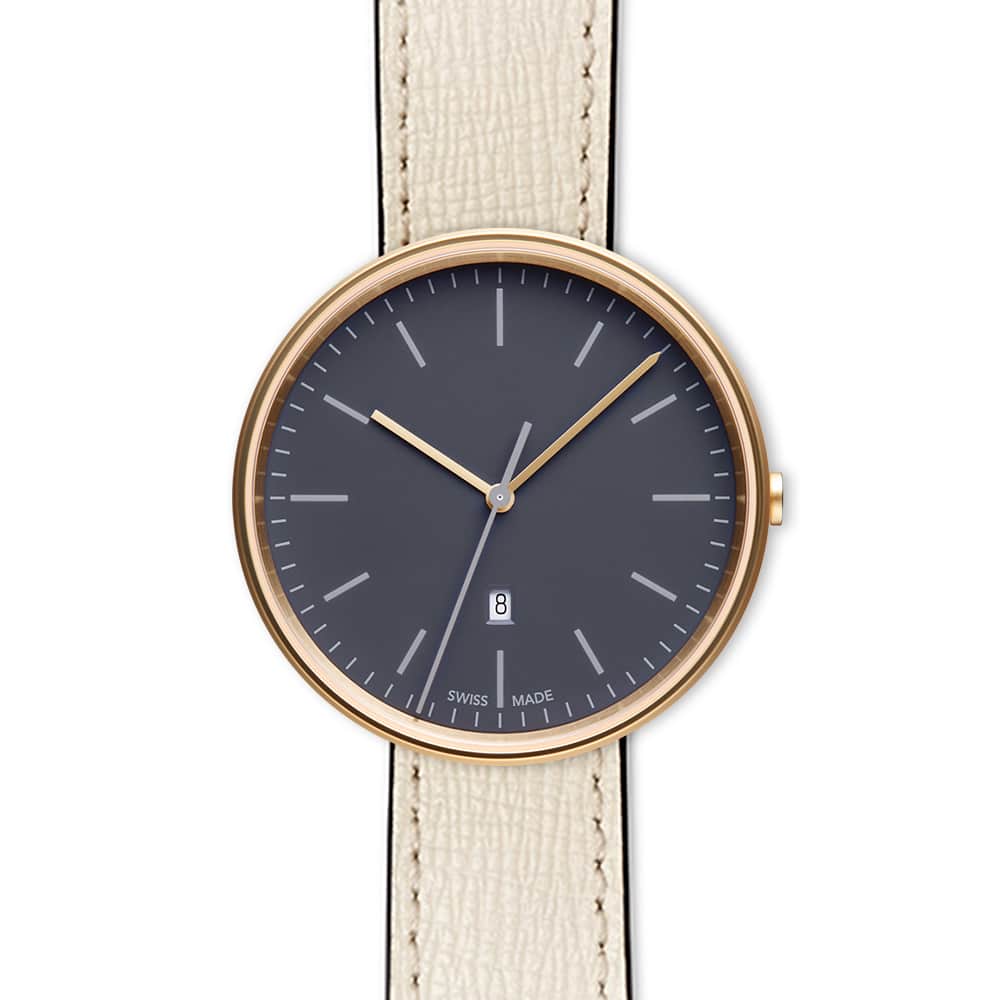 M38 date watch in PVD satin gold