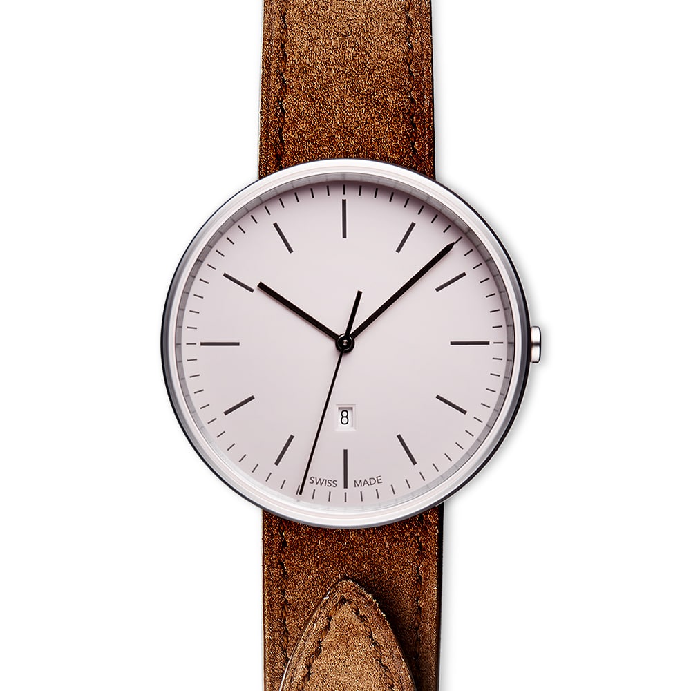 M38 date watch in polished steel