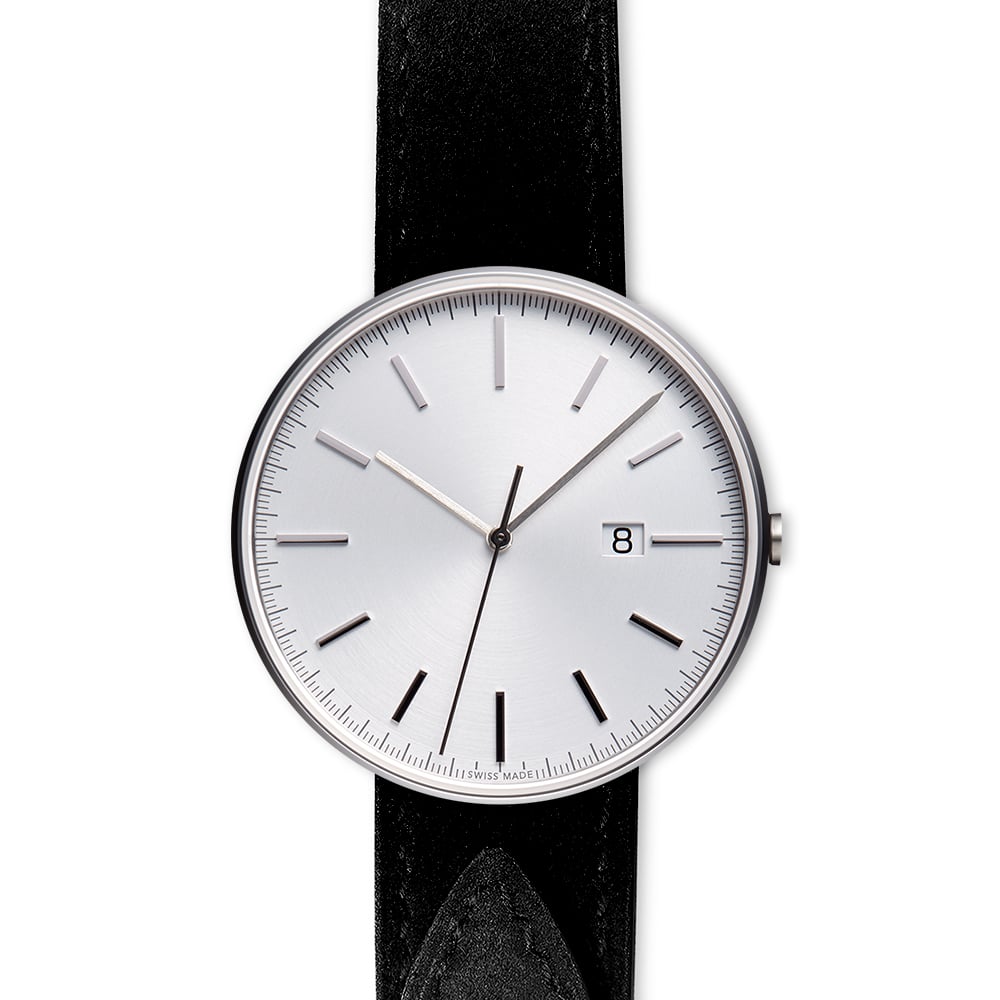 M40 PreciDrive date watch in brushed steel