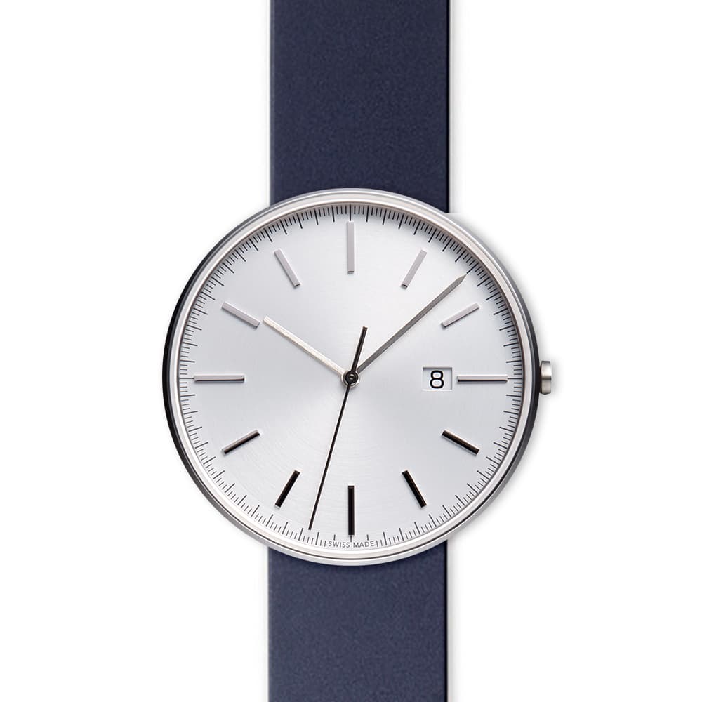 M40 PreciDrive date watch in brushed steel