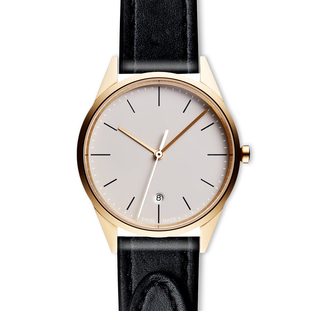 C36 date watch in PVD satin gold