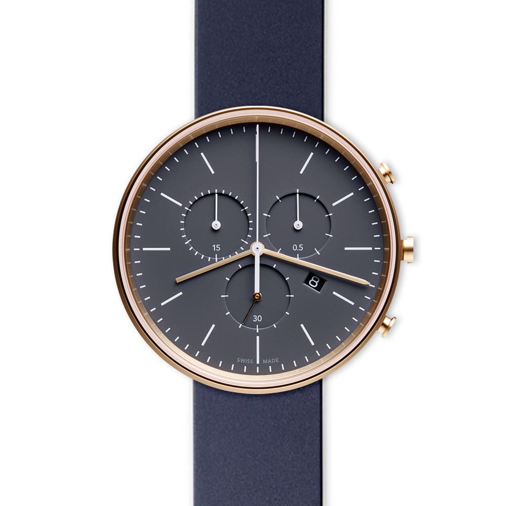 M40 chronograph watch in PVD satin gold