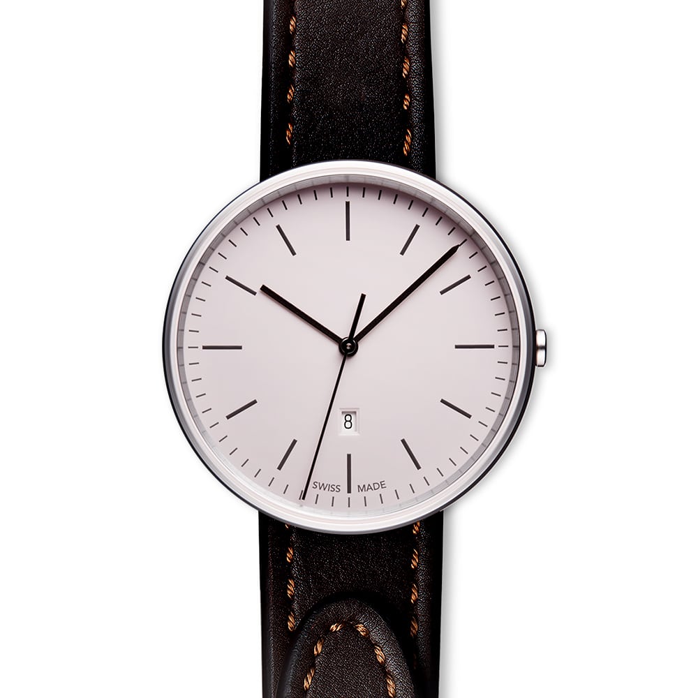 M38 date watch in polished steel