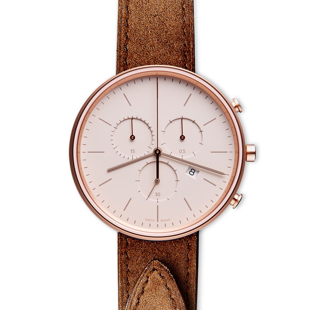 M40 chronograph watch in PVD rose gold