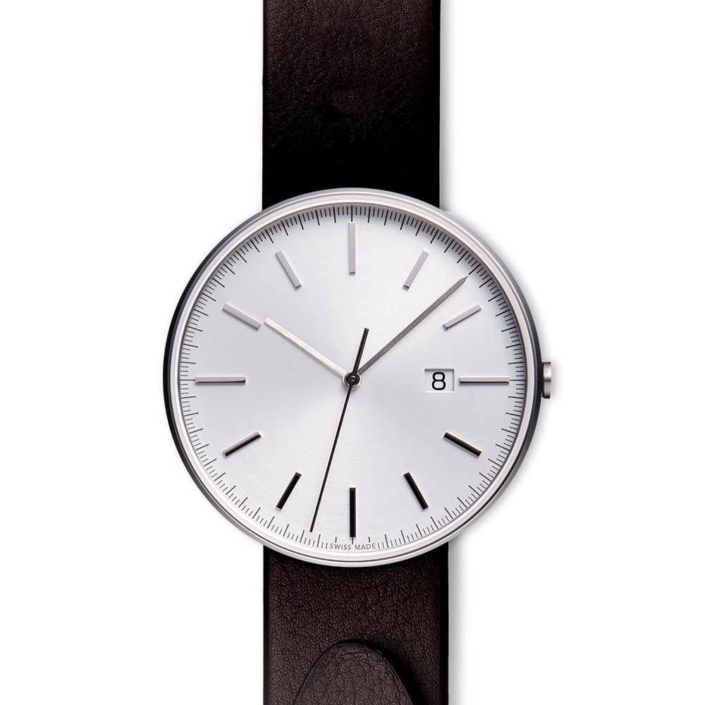 M40 PreciDrive date watch in brushed steel