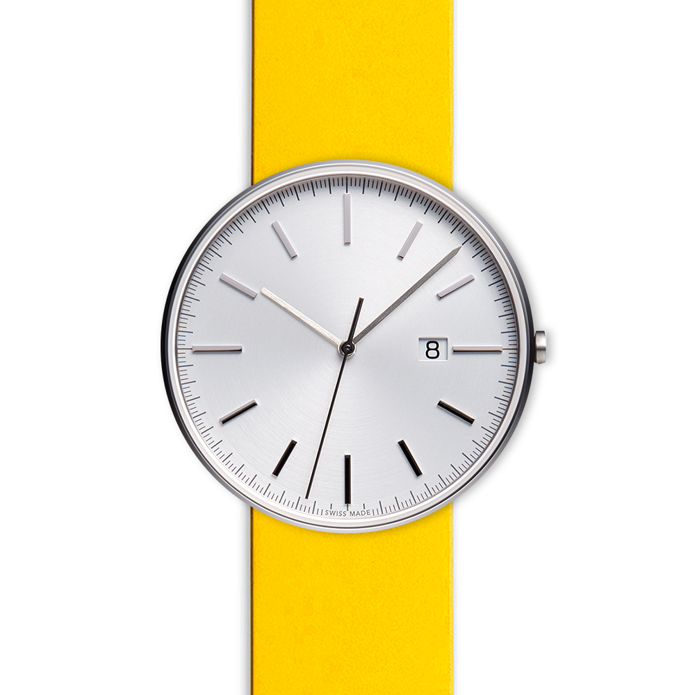 M40 PreciDrive date watch in brushed steel