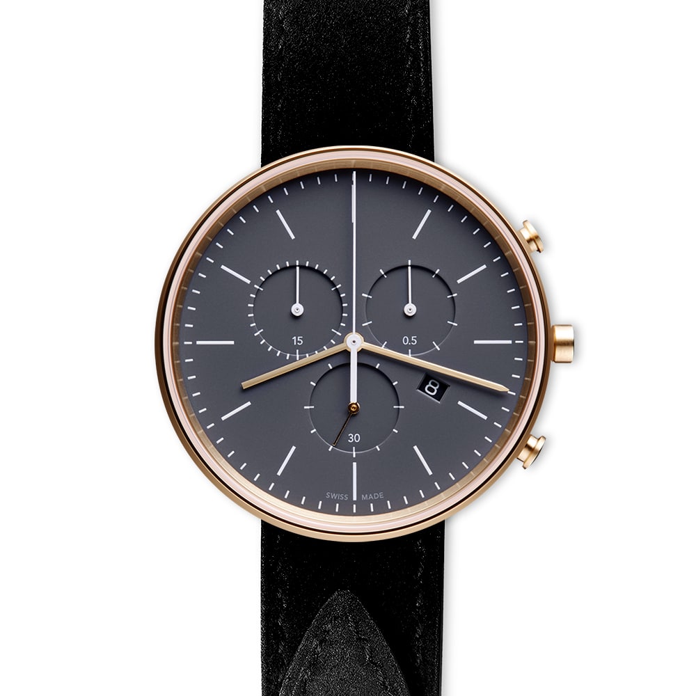 M40 chronograph watch in PVD satin gold