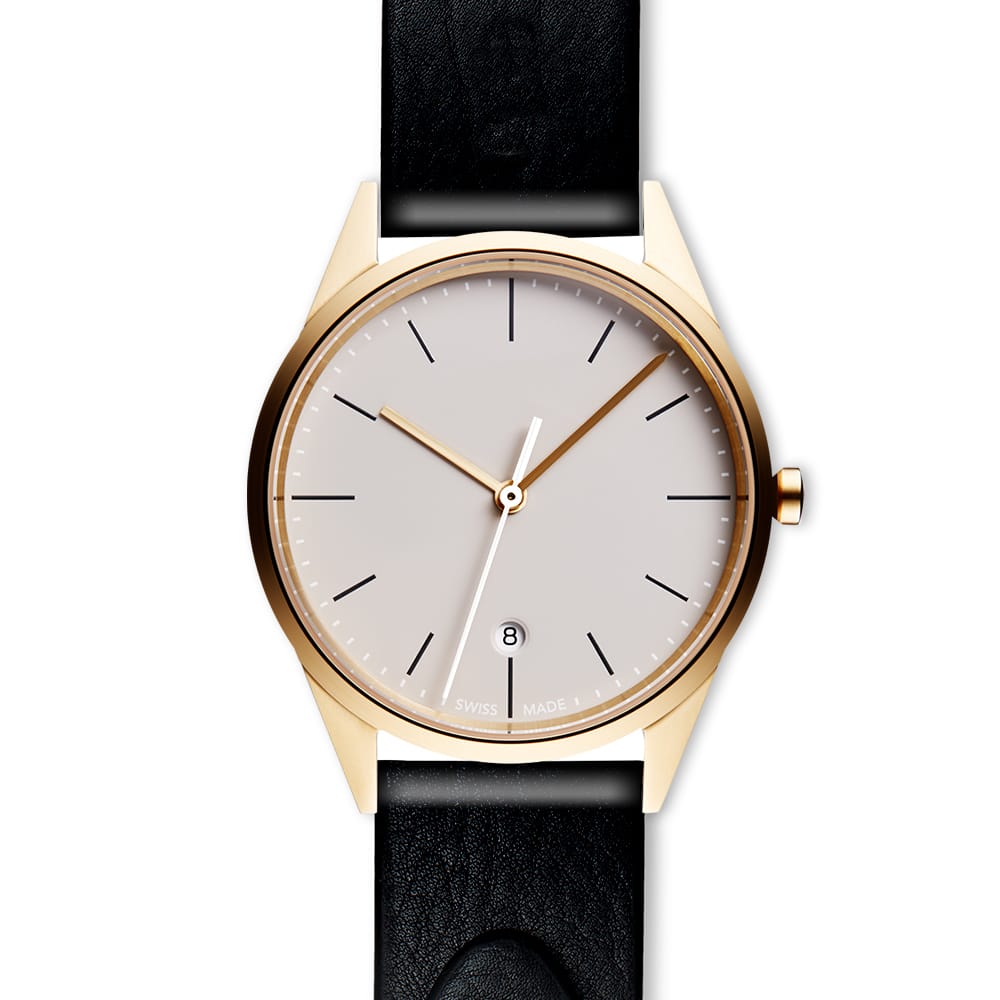 C36 date watch in PVD satin gold