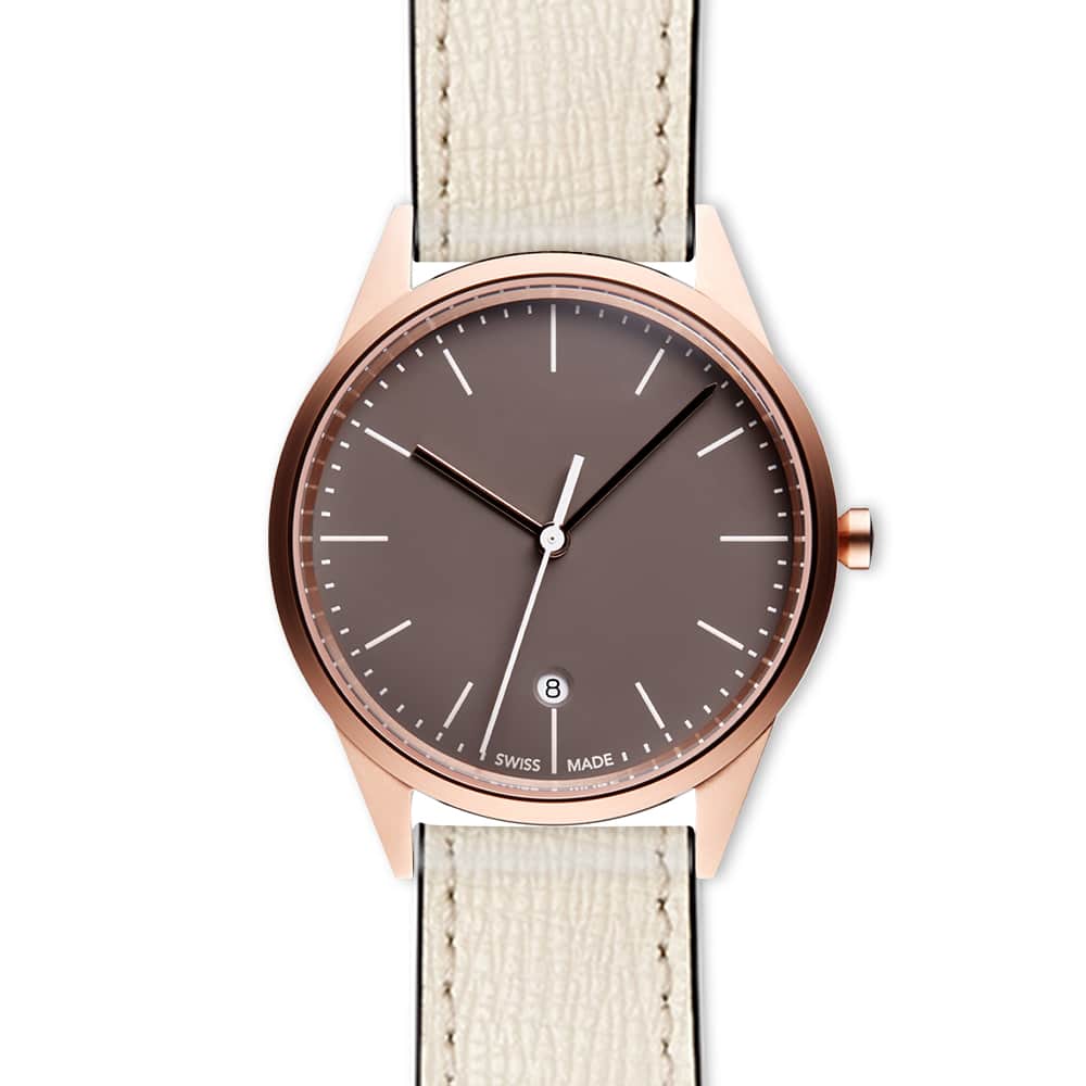 C36 date watch in PVD rose gold