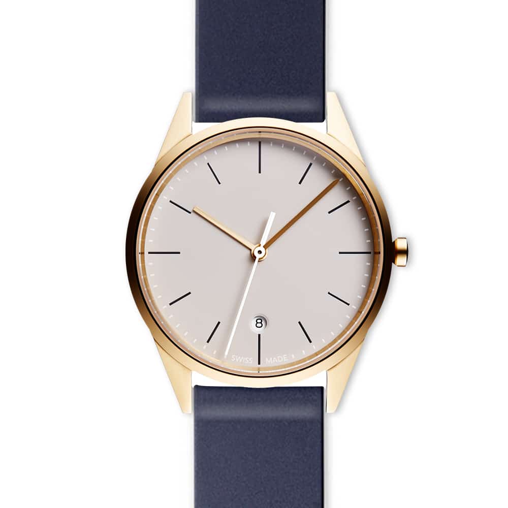 C36 date watch in PVD satin gold