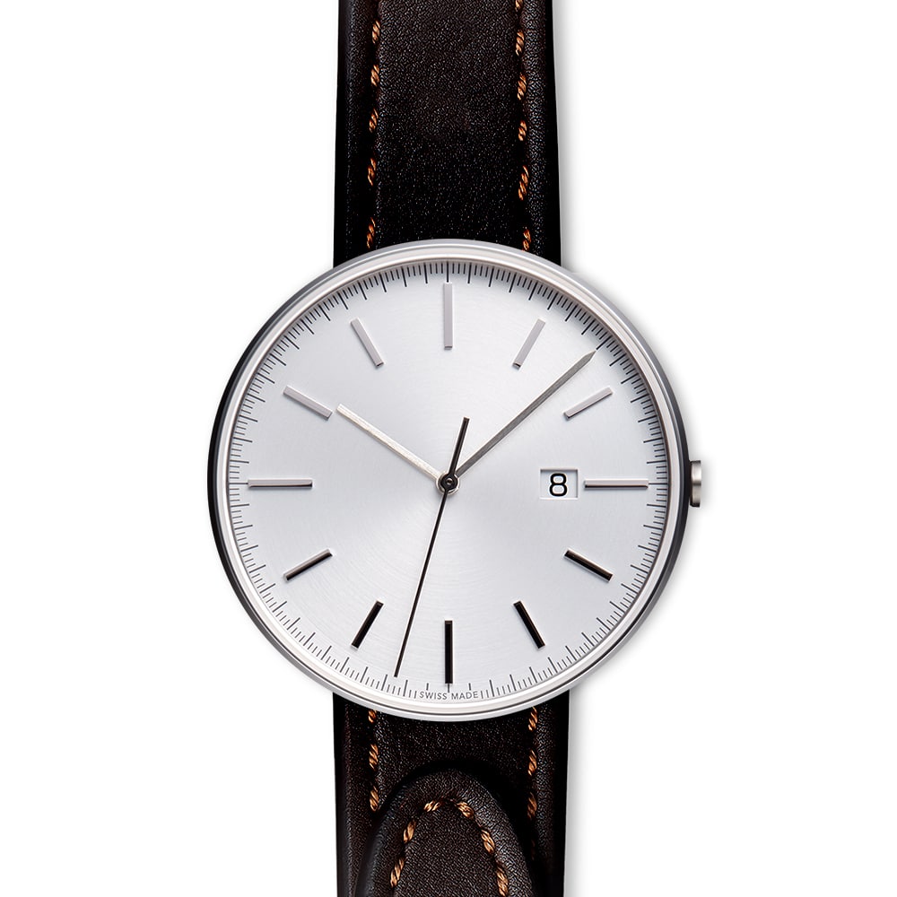 M40 PreciDrive date watch in brushed steel