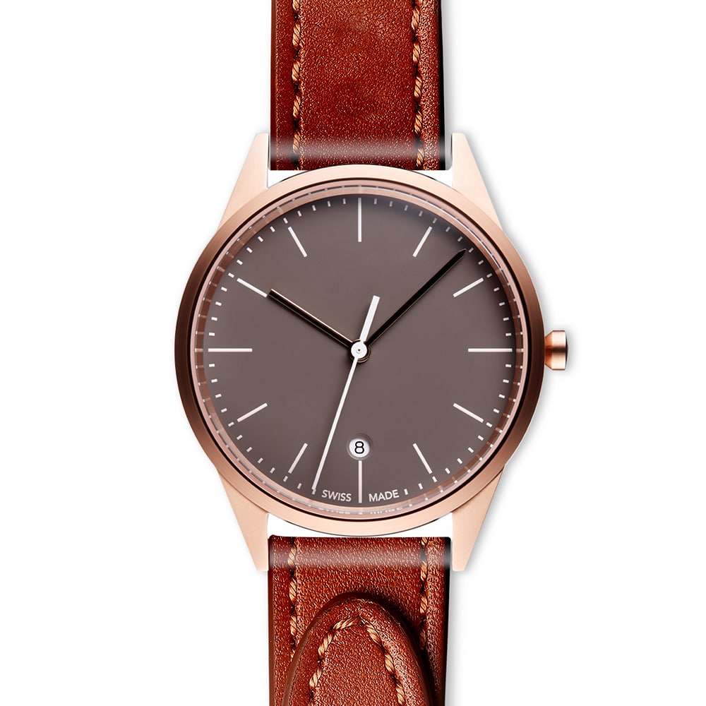 C36 date watch in PVD rose gold