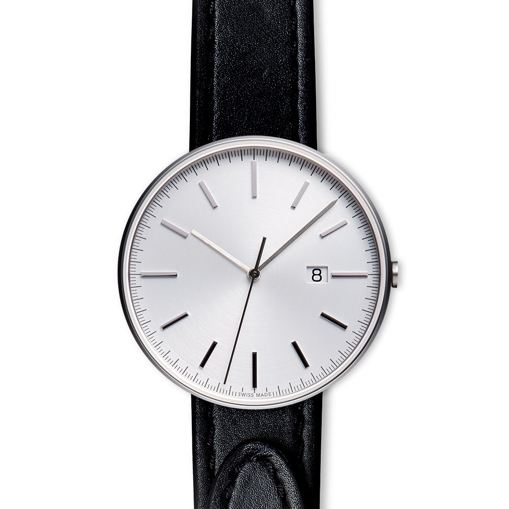 M40 PreciDrive date watch in brushed steel