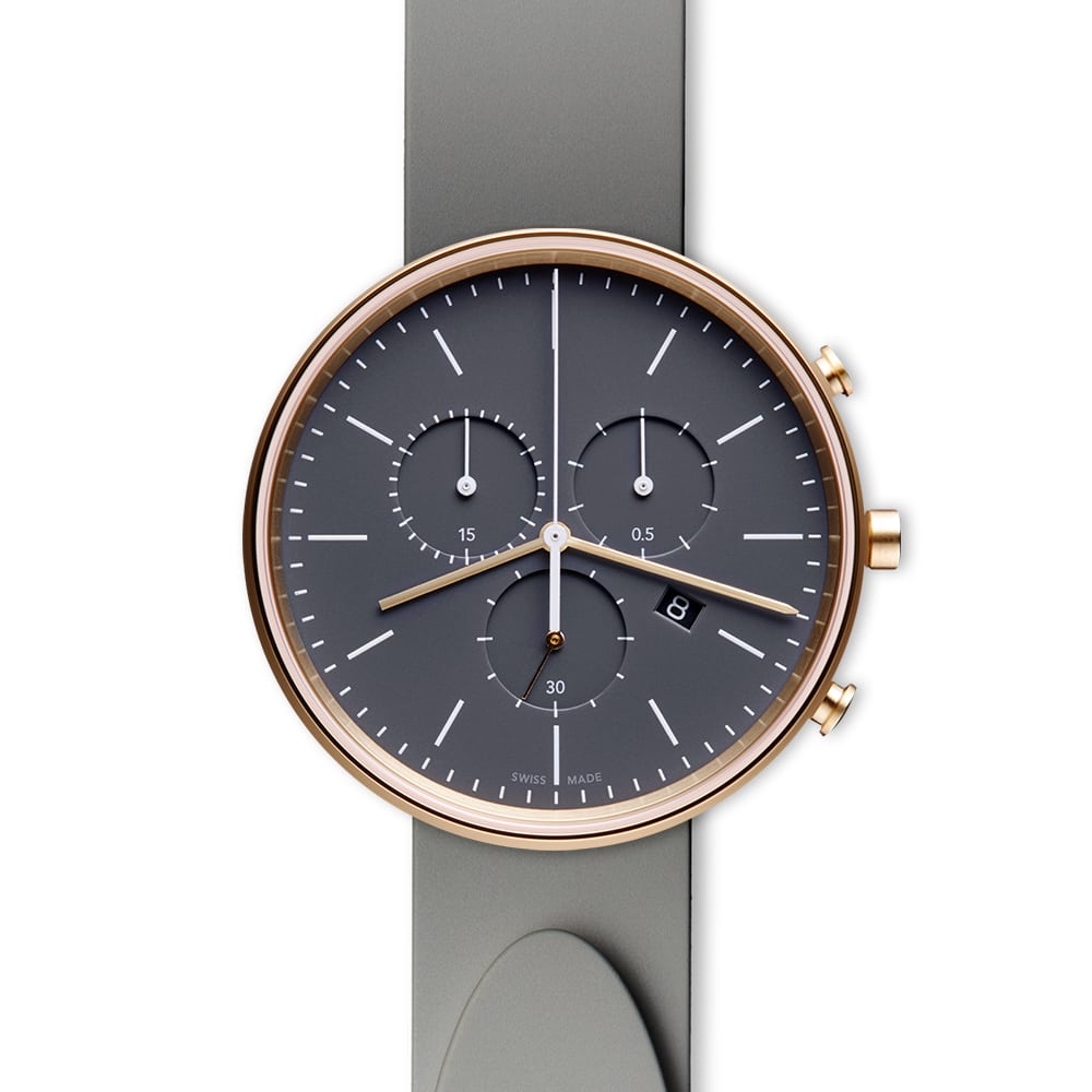 M40 chronograph watch in PVD satin gold