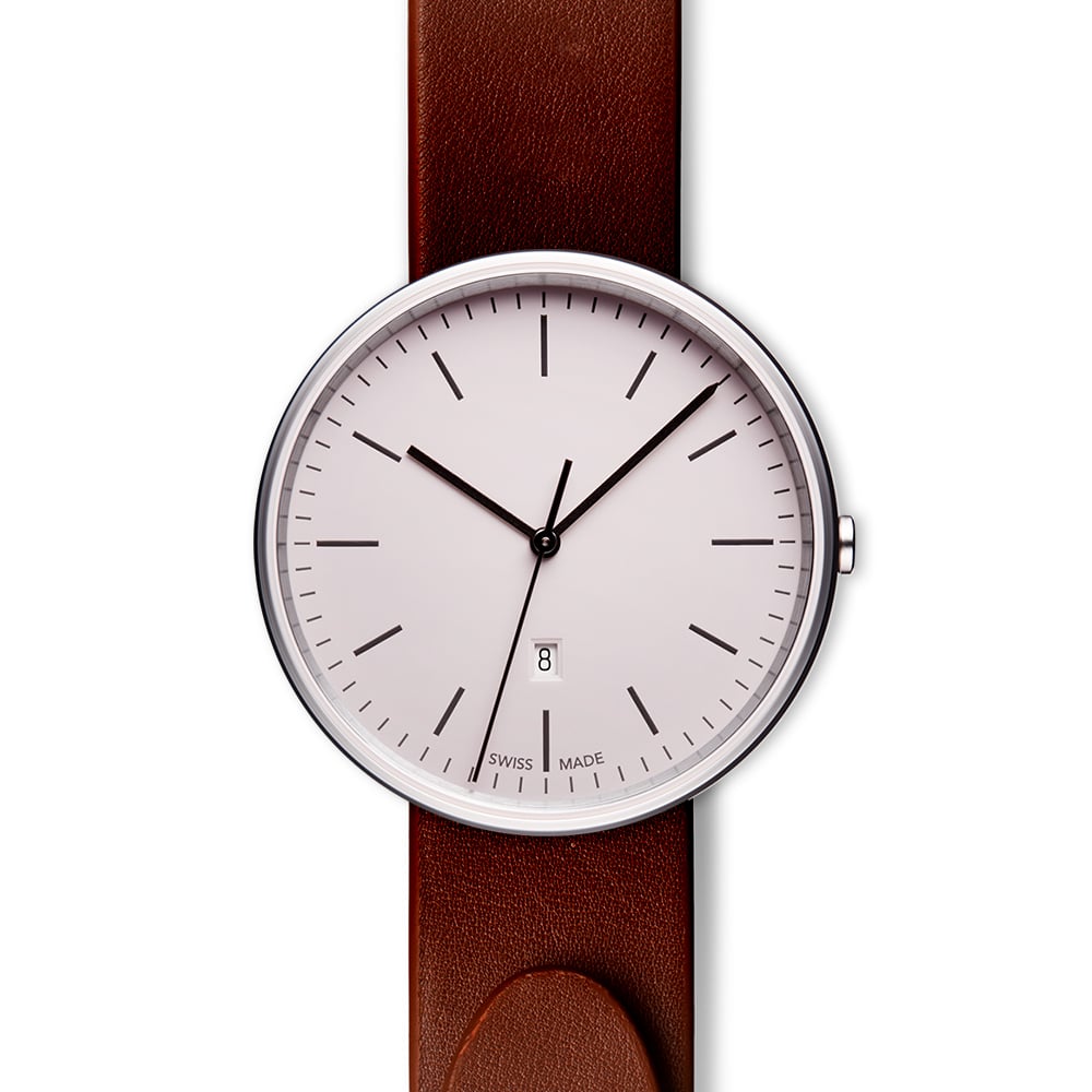 M38 date watch in polished steel