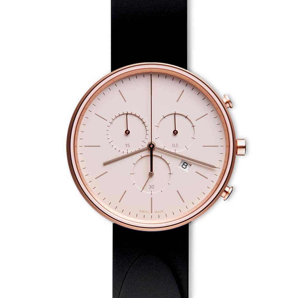 M40 chronograph watch in PVD rose gold