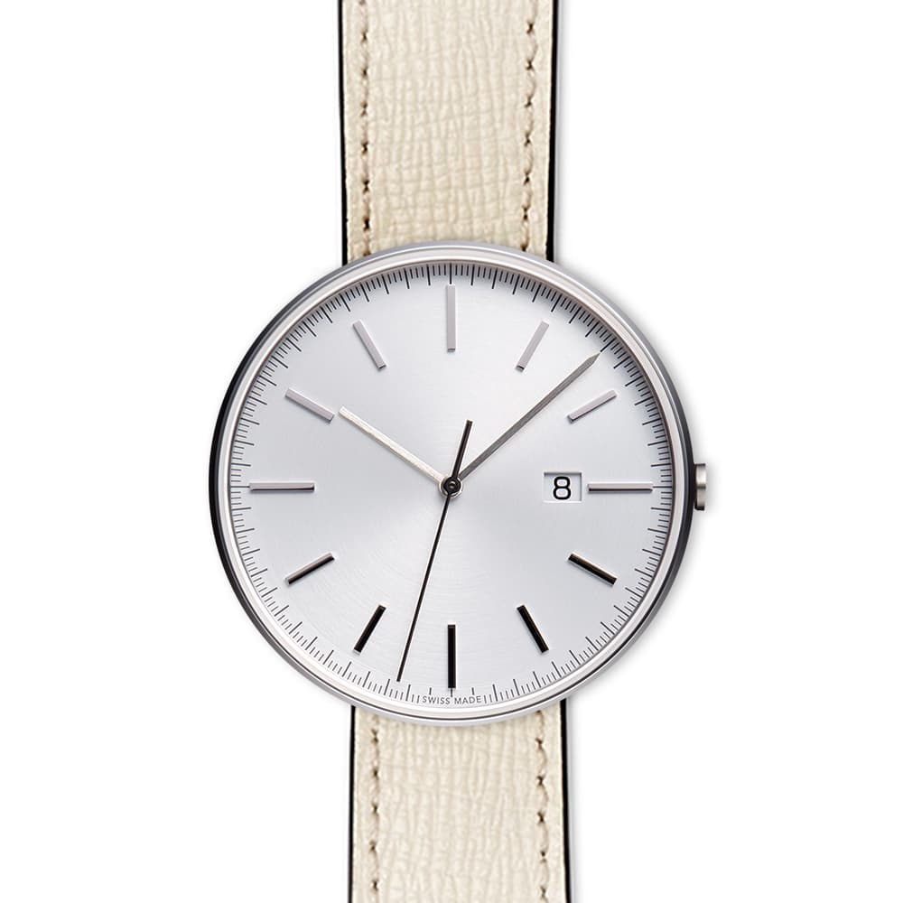 M40 PreciDrive date watch in brushed steel