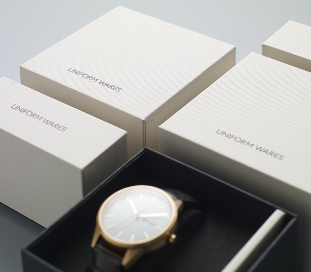 M40 chronograph watch in PVD rose gold
