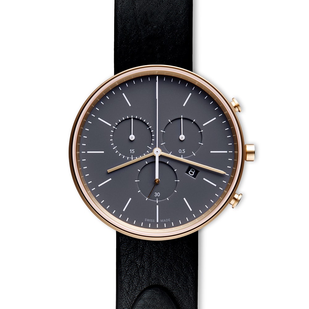 M40 chronograph watch in PVD satin gold