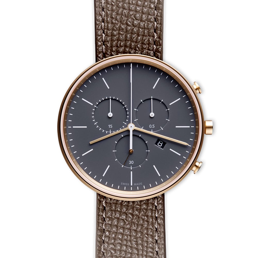 M40 chronograph watch in PVD satin gold