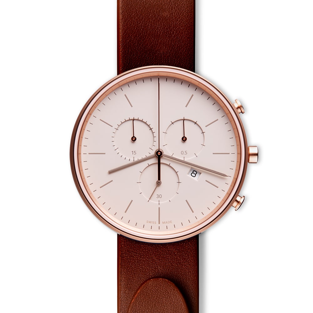 M40 chronograph watch in PVD rose gold