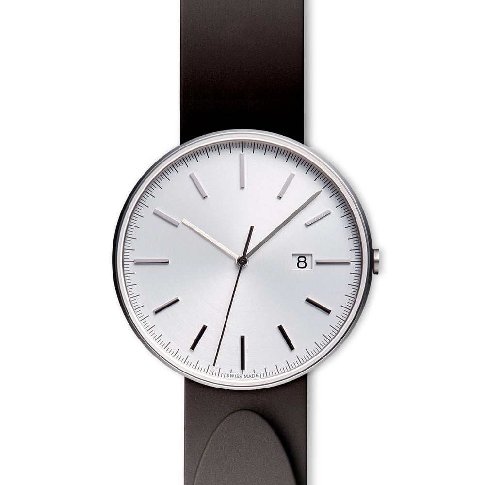 M40 PreciDrive date watch in brushed steel