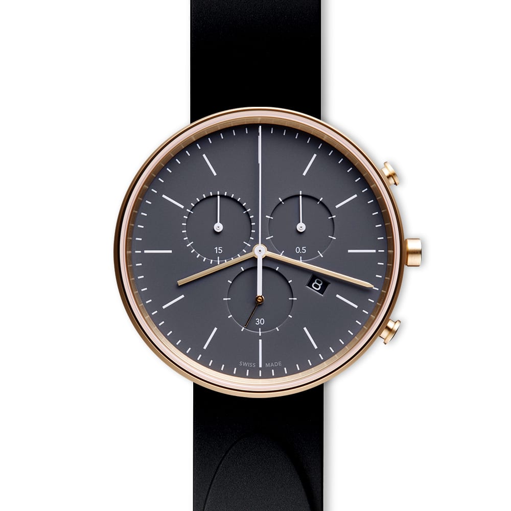 M40 chronograph watch in PVD satin gold