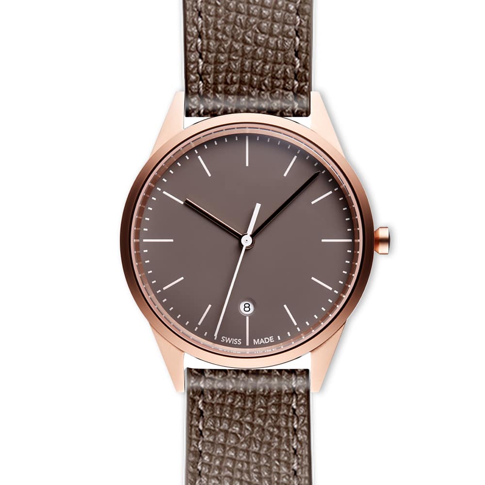 C36 date watch in PVD rose gold