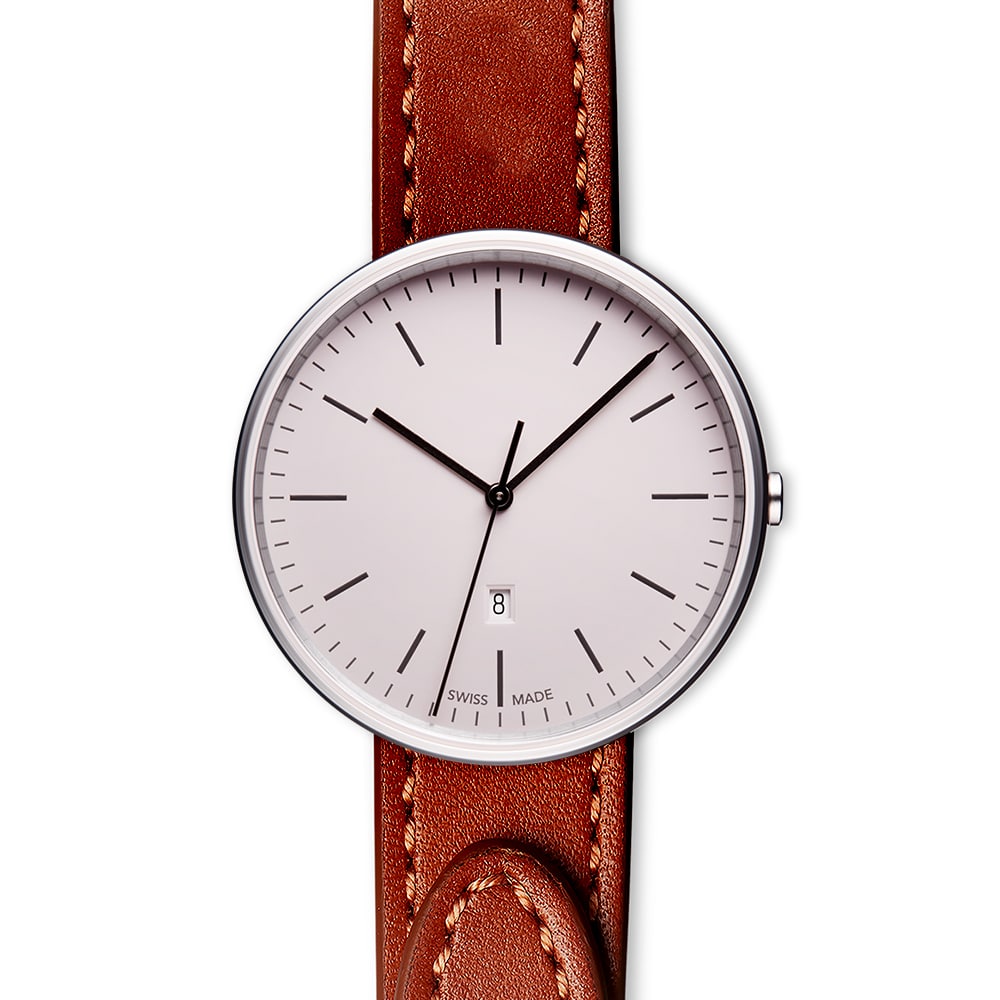 M38 date watch in polished steel