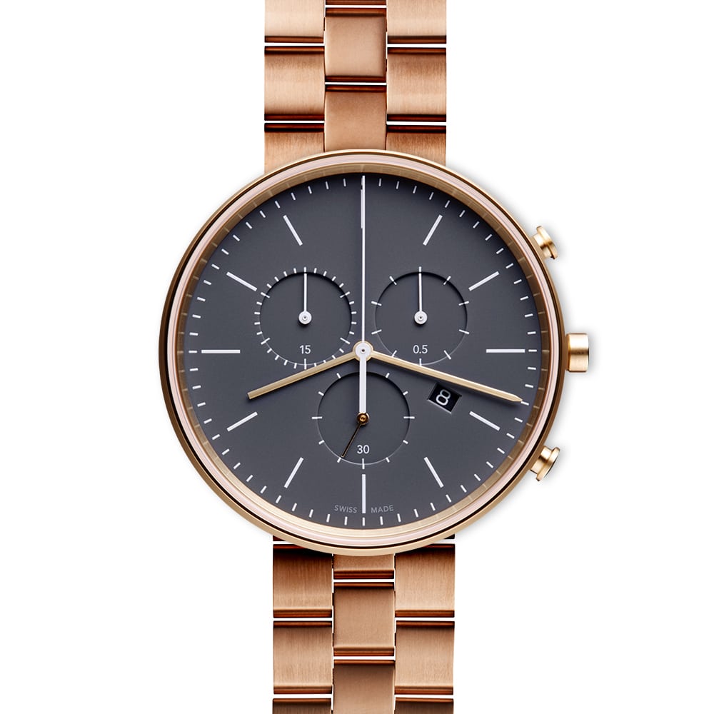 M40 chronograph watch in PVD satin gold