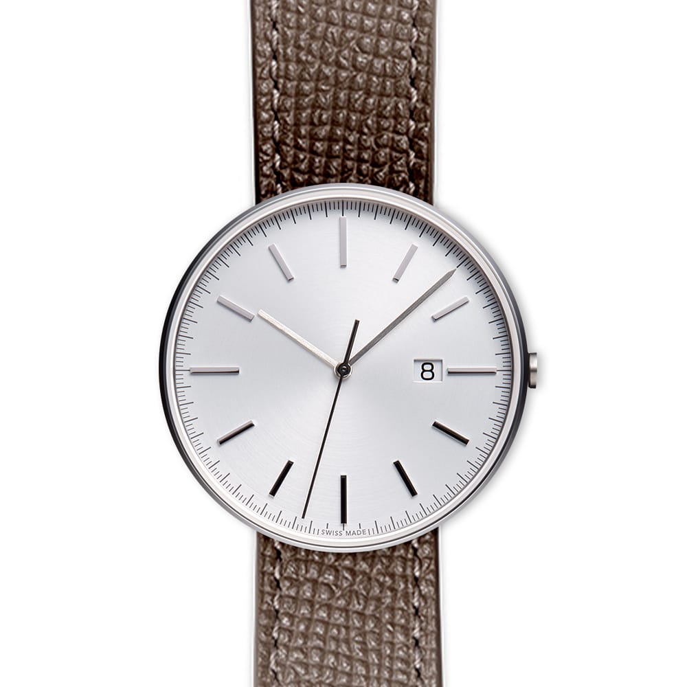 M40 PreciDrive date watch in brushed steel