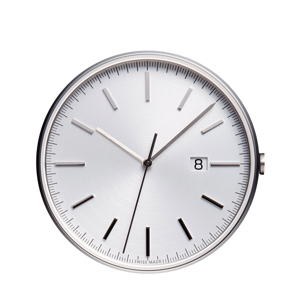 M40 PreciDrive date watch in brushed steel