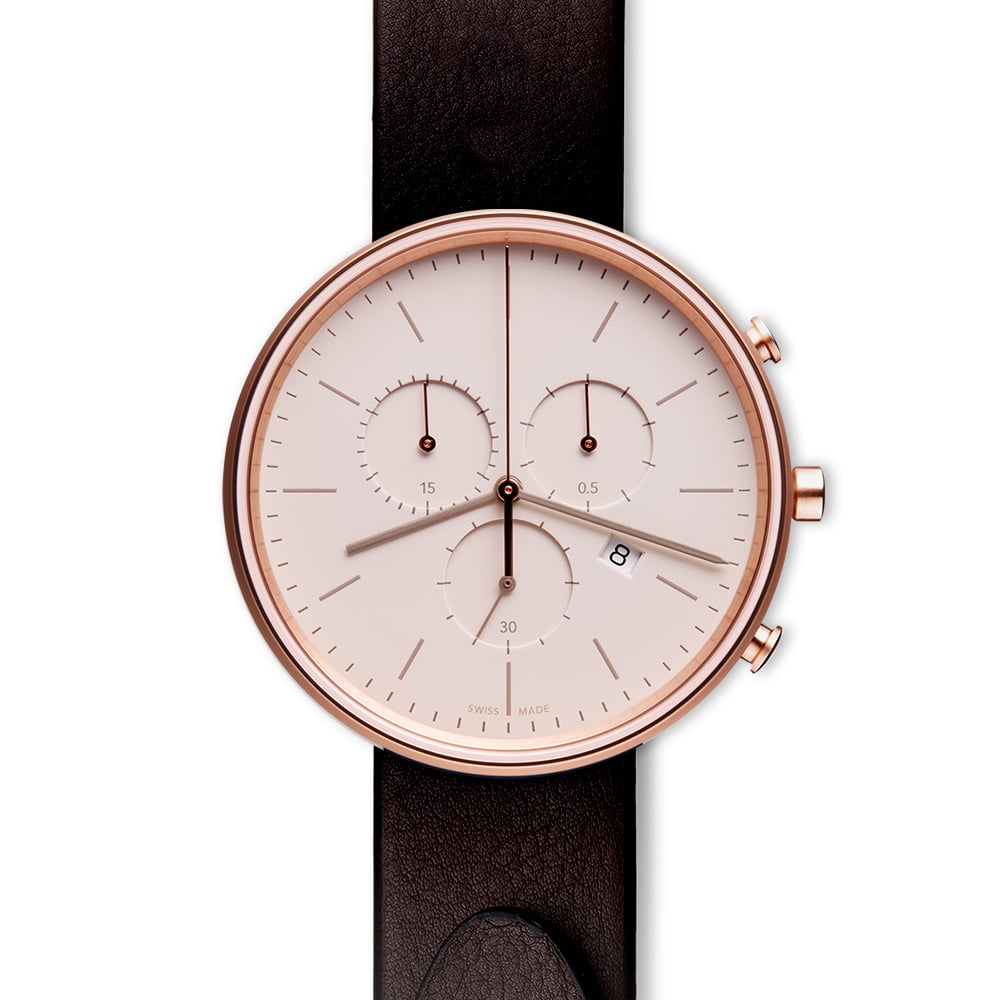 M40 chronograph watch in PVD rose gold