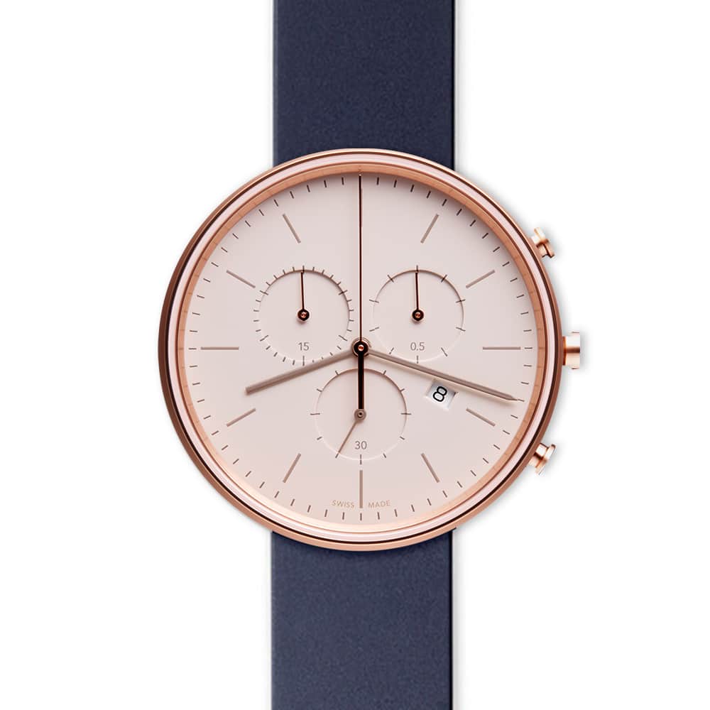 M40 chronograph watch in PVD rose gold