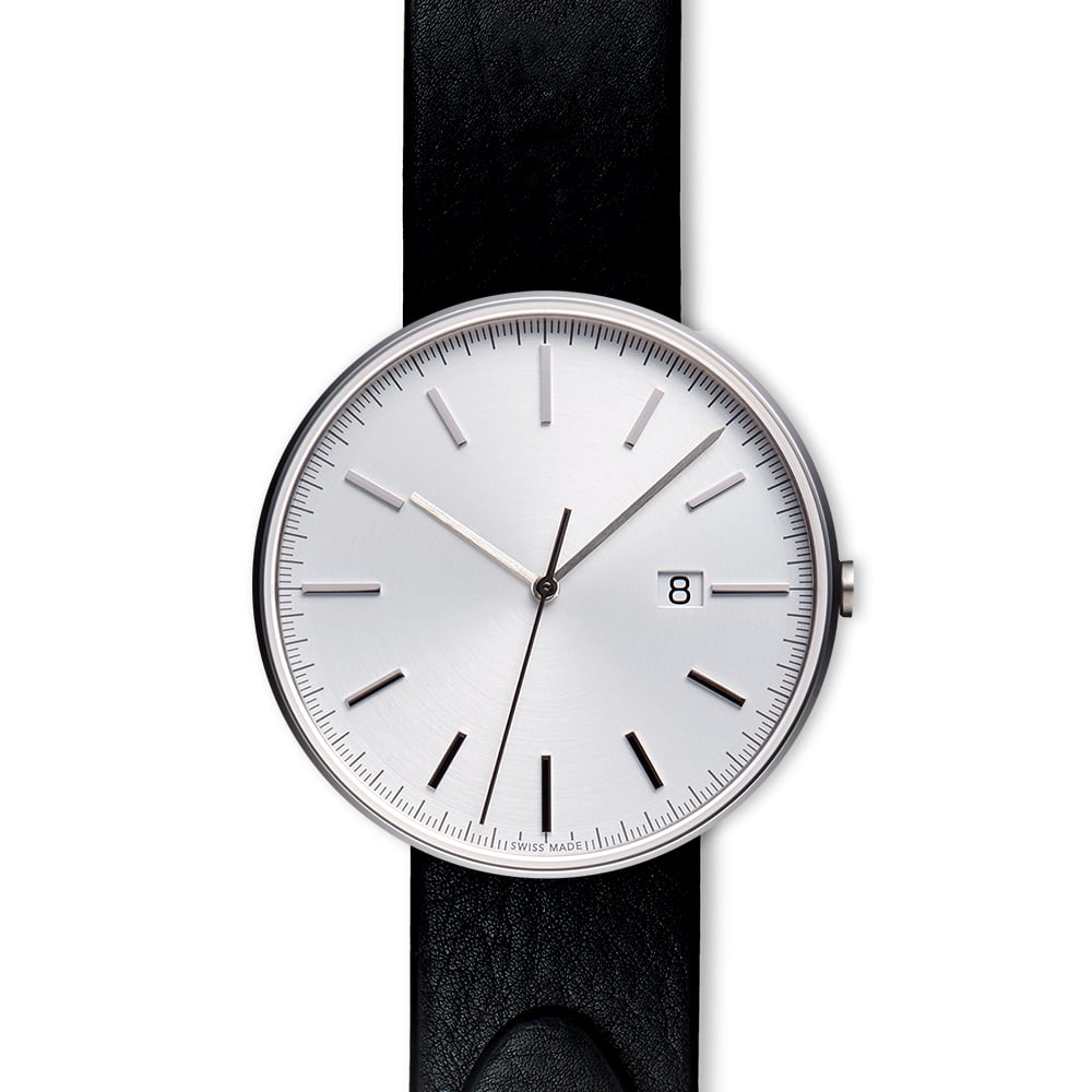 M40 PreciDrive date watch in brushed steel