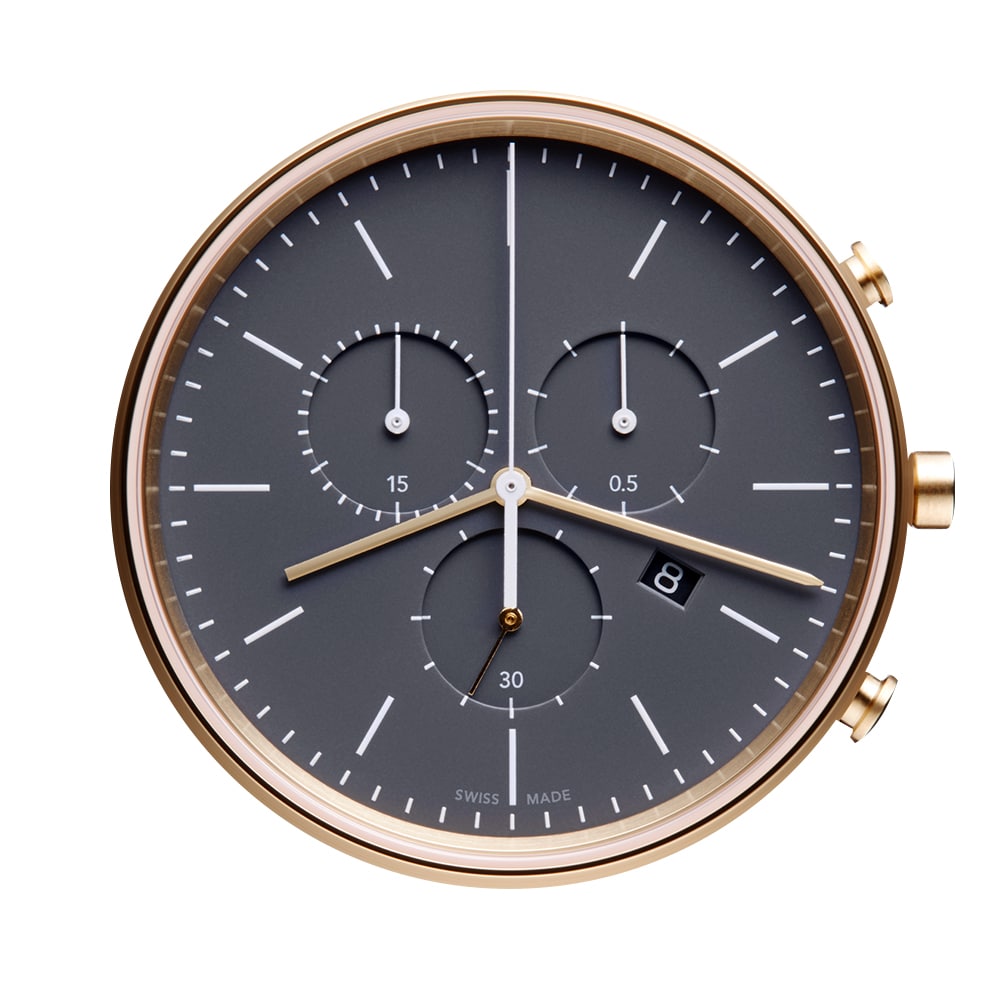 M40 chronograph watch in PVD satin gold