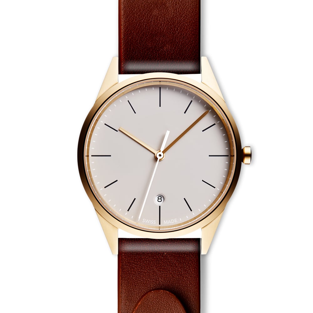 C36 date watch in PVD satin gold