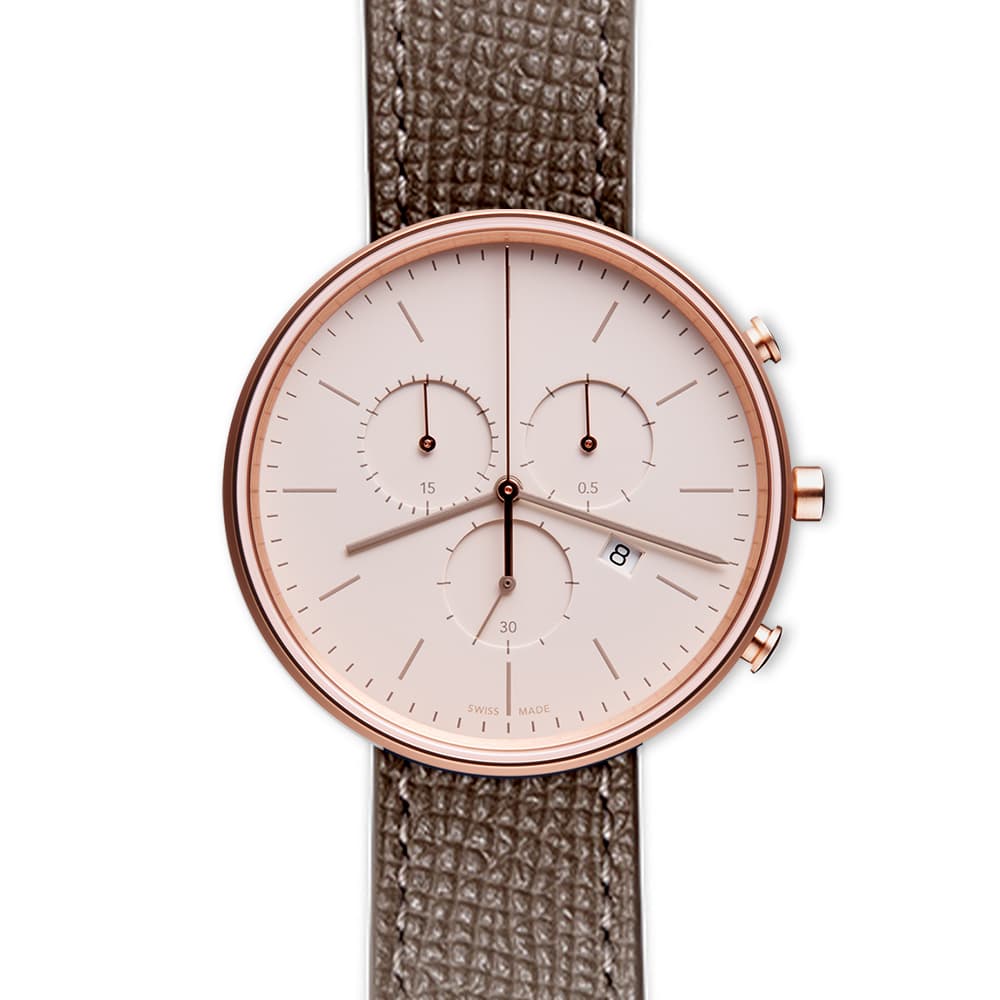 M40 chronograph watch in PVD rose gold